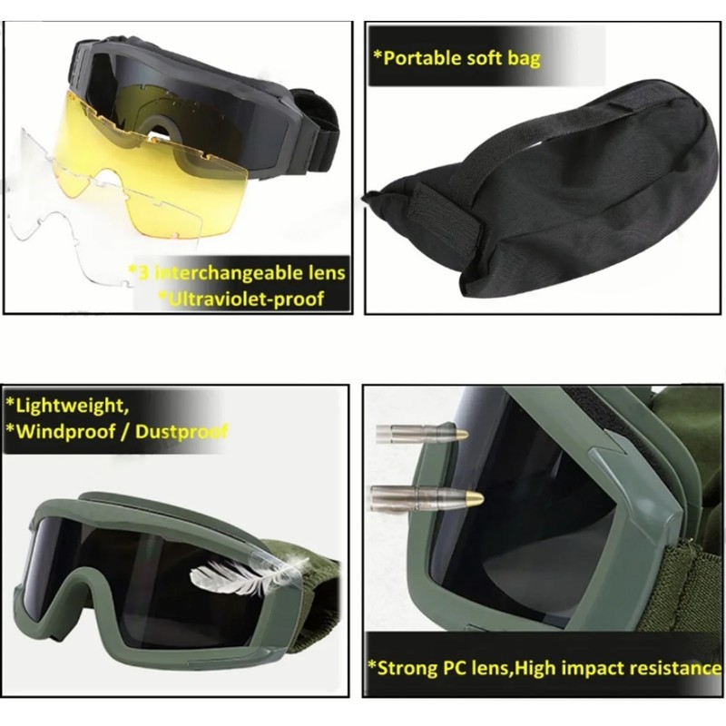 Protective Goggles Multifunctional Anti Fog Safety Glasses for Training Protection