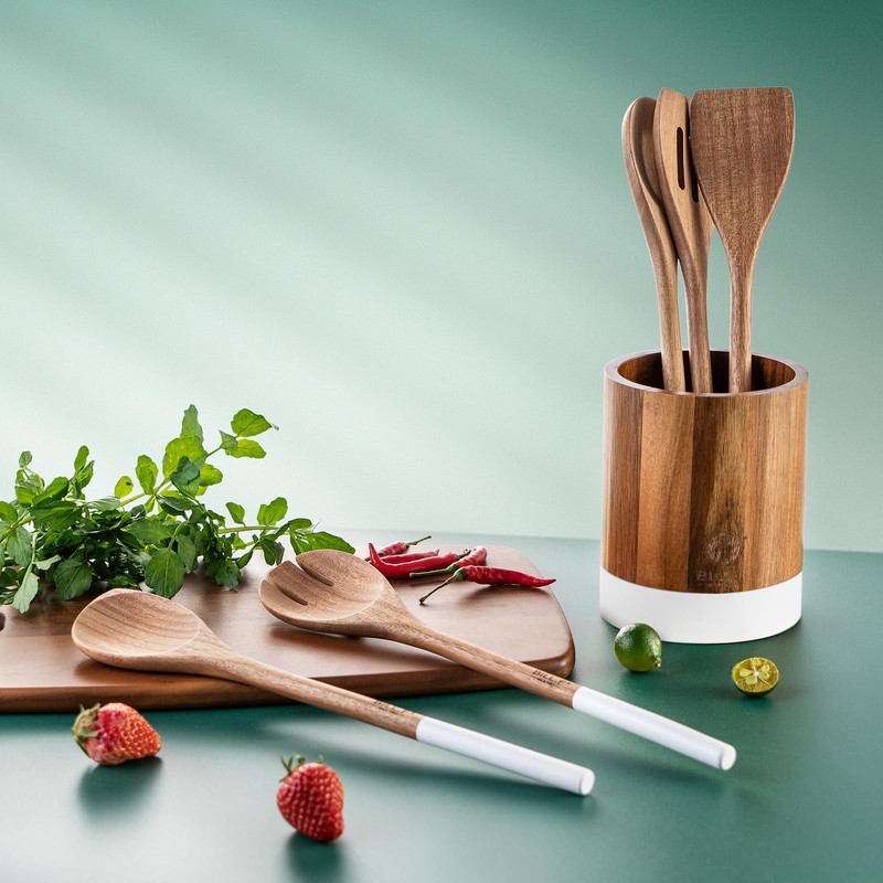 BILL.F Wooden Cookware Set, Kitchen Cookware Kitchen Gadget 6 Piece