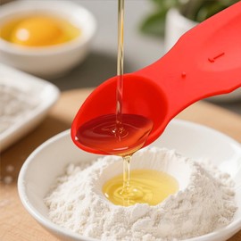 MAUJOY Braille Measuring Spoon & Cup Set - 4-Piece Nesting Spoons, Easy to Use for Braille & Sighted Users - Ideal for Baking, Cooking, Science Experiments & Home Use