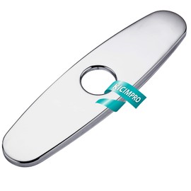 Sink Hole Cover Kicimpro Stainless Steel Polished Chrome Deck Plate for 1 or 3 Hole Bathroom or Kitchen Sink Faucet 9.8”