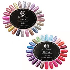 JOYA MIA Glitter gel nail polish Platinum gel nail polish SparX Beautiful Titanium Sparkle Gel Polish (SPX-38)