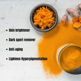 Ammoya Naturals Turmeric Skin Brightening Soap All Natural Gentle Cleanser for All Skin Types. Fights Acne, Reduces Dark Spots & Fades Scars. Face & Body Cleanser for Men, Women & Teens. (1 Bar)