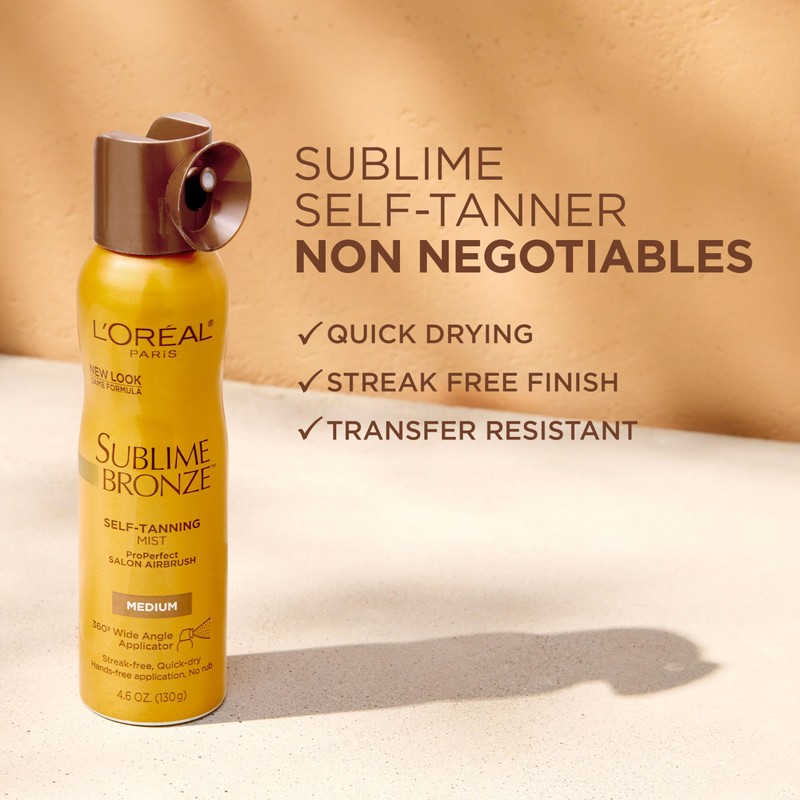 L'Oreal Paris Sublime Bronze Self Tanning Mist, Deep to Natural