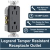 Legrand-Pass & Seymour 15A Tamper-Resistant Duplex Outlet, Graphite