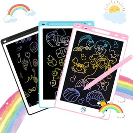 (12 pulgadas) Magic Board Kids Tablero de dibujo electrónico en color Tablero de escritura LCD de con pantalla en color Tablero de dibujo electrónico para creación de arte infantil, borrable