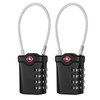 NAGE Padlock, 4 Digit Tsa Lock, Small Dial Lock, PIN
