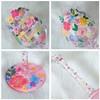 NymphFable Bunte Weingläser Wildblumen Personalisiertes Handgemalt Weinglas Geburtstagsgeschenk für Frauen