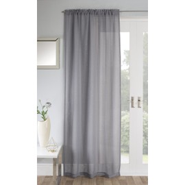 Tyrone Textiles Ltd Jewel Grey Diamante Voile Panel (Drop - 72" (183cm))