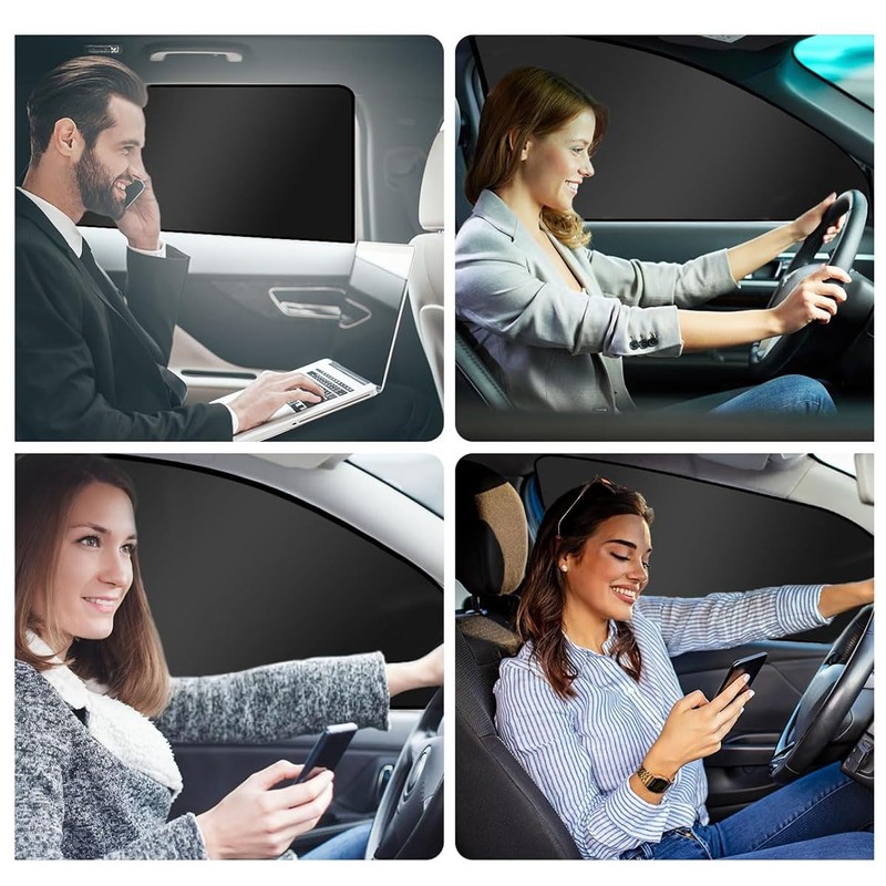 Car Sun Shade 4 Pieces Magnetic & UV Protection Window