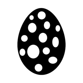 Stemp Lino Mini Stamps Easter Egg with White Polka Dots
