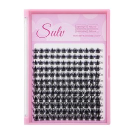 10/12/14/16mm Mixed Size Eyelash Clusters Eyelash Extensions Color Black C Curl and D Curl to Choose Soft Material Charming Eyelashes (Black, 12mm)