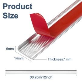 Jiekayi 20 Pack 12 Inch Peel and Stick Metal Tile Edge Trim, Edge Trim for Decorative Kitchen Backsplash Fireplace, Furniture, Picture, Mirror Frame Border (Silver)