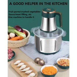 3L Electric Meat Grinder, Stainless Steel Dough Machine, 300w Strong Food Processing Machine, 5-Speed Mode, Used For Dough Stirring, Onion, Meat, Nuts, Fruits, Garlic, Vegetables, Baby Food