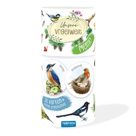 TRÖTSCH - Spiel Unsere Vogelwelt Memo: Card Game Memory Game (From 4 Years)