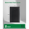 2-Pack Single Blank Wall Plate, Durable Natural Bamboo Fiber Wall