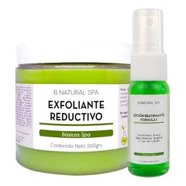 B Natural SPA Exfoliante Reductivo en Gel, Estiliza y Purifica la Piel, Vegano, 260 g, con Loción Reafirmante