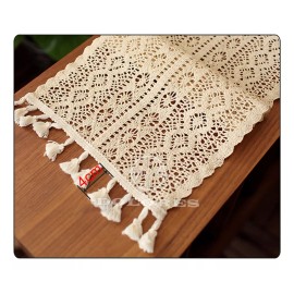 Dolores Camino De Mesa Para Tejidos Mantel Arpillera Con Encajefleco