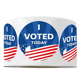 I Voted Today Stickers,1.5 Inch Voted Stickers,500 Pcs Per Roll