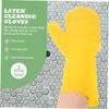 Gatuida Reusable Household Cleaning Gloves Yellow and Green Latex Dishwashing