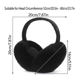 LCXSHYE LCXSHYE Winter Ear muffs Faux Fur Warm Earmuffs Cute Foldable Outdoor Ear Warmers For Women Girls (Black)