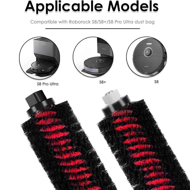 For Roborock 3 Pack High-Speed Cleaning Brush for roborock S8