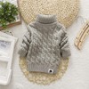 MODNTOGA Toddler Baby Boys Girls Knit Sweaters Cable Turtleneck High