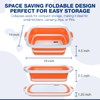 2-Pack XL Collapsible BBQ Prep Tub with Built-In Cutting Board,