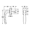 Hoppe New York 0810/US10 Window Handle Aluminium Plastic-Coated White with