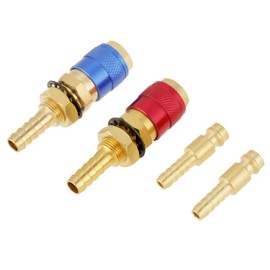 2 pieces 8 mm water-cooled and gas adapter, quick coupling, quick connector, suitable for TIG welding torches