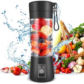 Portable Blender, Personal Size for Shakes and Smoothies with 6 Ultra Sharp Blades, Personal Blender USB Rechargeable Magnetic for Travel, Office, Gym