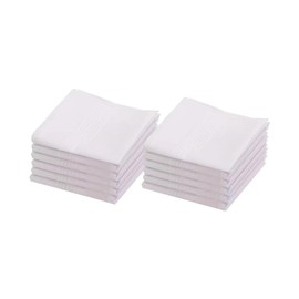 100% Cotton Men's Handkerchief White Handkerchiefs,Soft Cotton Pocket Handkerchiefs (12 Pack)