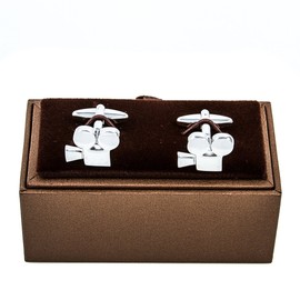 MRCUFF Hollywood Movie Camera Pair Cufflinks in a Presentation Gift Box & Polishing Cloth
