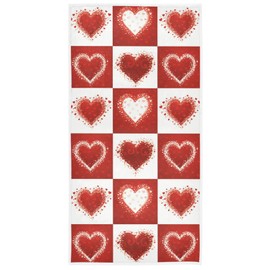 Vdsrup Love Hearts Valentines Day Hand Towels Christmas Mothers Day Bathroom Theme Towel Soft Bath Guest Face Towel Absorbent Kitchen Tea Dish Towels Washcloths 16 X 30 in