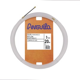 Anguila| Kabeleinziehhilfen | Feste Endstücke | Einzelfaser | Nylon | Farbe Schwarz | Durchmesser 3mm| 20 Meter