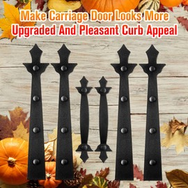 Garage Door Magnetic Decorative Hardware Magnetic Garage Door Decorative Hardware Faux 4 Hinges 2 Handles Attractive Accents Curb Appeal Decor Garage Door Decoration Easy Installation Durable Black