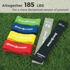 6-Level Resistance Loop Bands 15-55LBS for PT & Strength Training