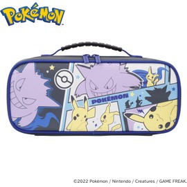 hori - Funda Extragrande (Pikachu, Gengar y Mimikyu) - Licencias Oficiales (Nintendo Switch y Pokémon), Negro, NSW-412U                               