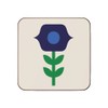4 Coaster Set 60s 70s Retro Flowers