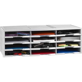 HomeStock Earthy Elegance 12-Compartment Organizer, Gray