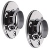 1 Pair (2 Pieces) Cupboard Rail Bearings Chrome-Plated Shiny for