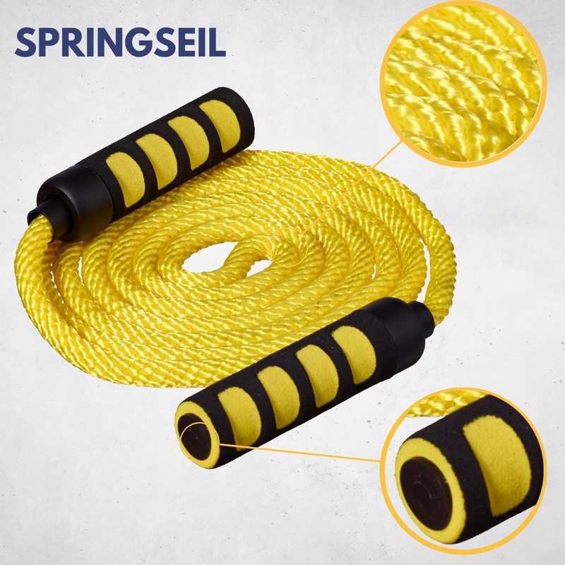 Best Sporting Skipping Rope with Soft Handles, Length 400 cm,