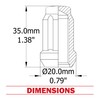 Wheel Accessories Parts Juego de 20 tuercas de tuerca de