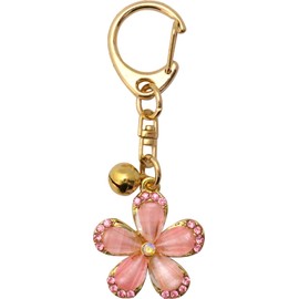 Matsumi Kogei Sakura Key Chain with Glitter 1.0 x 2.8 x 0.2 inches (2.5 x 7 x 0.5