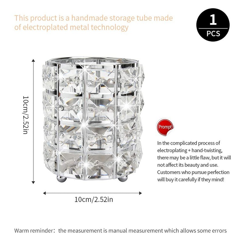 Make Up Brush Storage Made of Crystal, Makeup Brush Holder