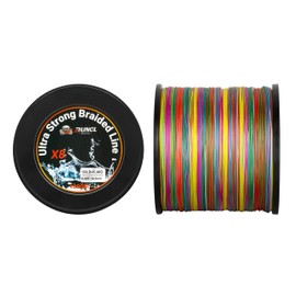 RUNCL Braided Fishing Line, 8 Strand Abrasion Resistant Fishing Line Braid, Super Durable, Smooth Casting, Zero Stretch, Smaller Diameter, Hi Vis, 328-1093 Yards, 12-100LB(25LB,1093yds)