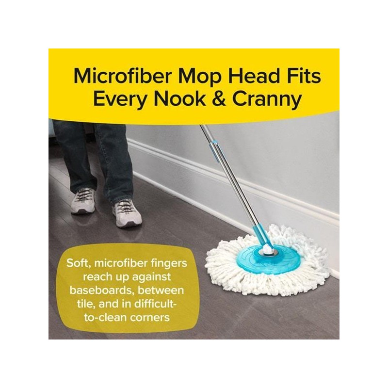 Bulbhead Hurricane Spin Mop and Bucket - Machine Washable 360