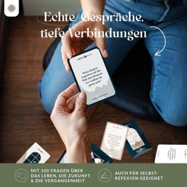 LEBENSKOMPASS® Deeptalk Card Game for Couples, Friends and Family - Card Game for Couples - Tell You More About Each Other - To Deepen Friendships and Relationships