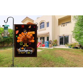 Garden Flag Stand and Shepherd Hook,76 Inch Garden Flag Pole Holder for 28 x 40 Inch Garden Flags with Tiger Clip and Spring Stoppers for Bird-Feeder Plant-Hook Garden-Stake Seasonal Flags 1 Pack