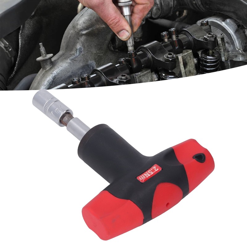 T Handle Wrench Fixed Torsion Chrome Vanadium Steel 1/4in Hex