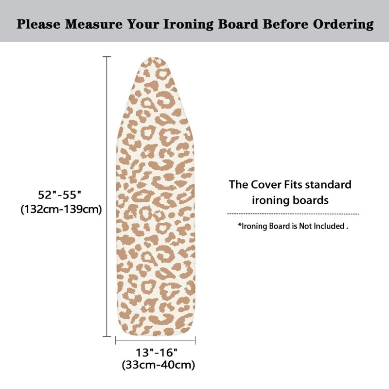 Annejudy Leopard Ironing Board Cover and Pad Standard Size Easy